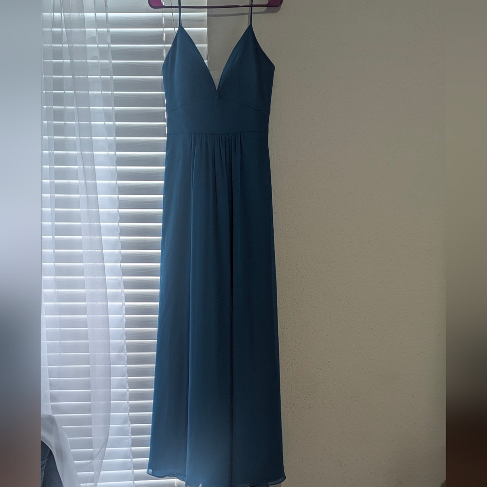 Mori Lee Deep Blue Maxi Dress